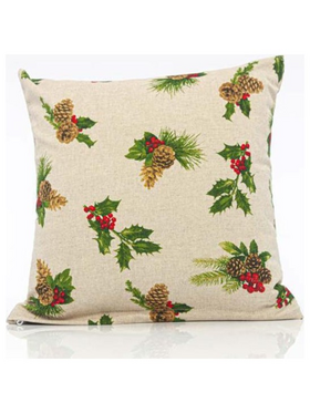 Μαξιλαρι Μπεζ, με Γκι, 40cm