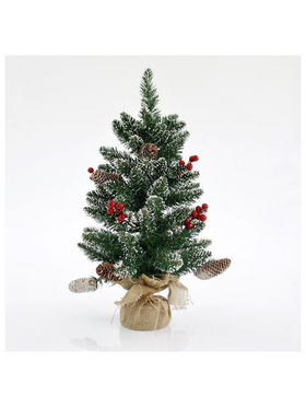 Δεντρακι με Στολιδια, Χιονισμενο Πρασινο, 60cm.