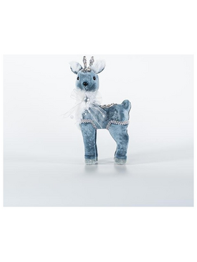 Βελουδινο Ταρανδακι, Μπλε, Αριστερο, 12x23cm