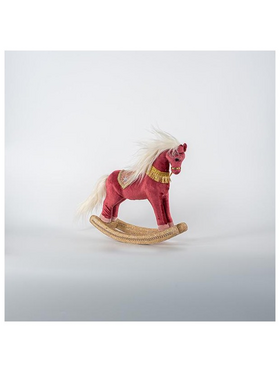 Βελουδινο Αλογακι, Μπορντω, 30x31cm