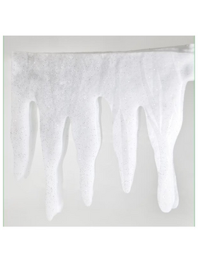 Σταλακτιτες με Ασημενια Glitter, 200cm