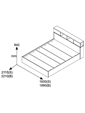 Σετ Κρεβατοκάμαρας Olympus Castillo Toro με Κρεβάτι 160x200εκ σετ 3τεμ