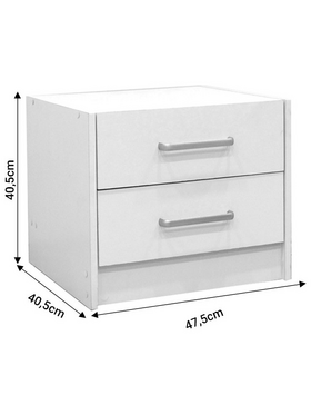 Σετ Κρεβατοκάμαρας Olympus White με Κρεβάτι 140x200εκ σετ 3τεμ