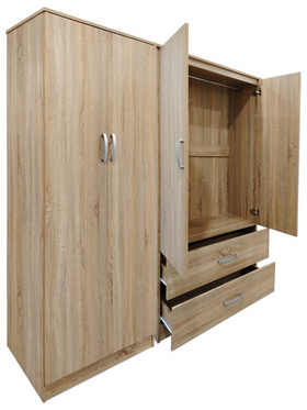 Ντουλάπα Τετράφυλλη Lego Pakoworld Sonoma 160x42x180εκ