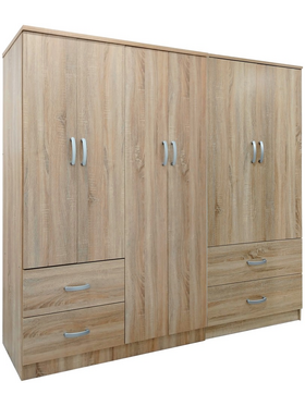 Ντουλάπα Εξάφυλλη Lego Pakoworld Sonoma 200.5x42x180εκ