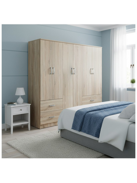 Ντουλάπα Εξάφυλλη Lego Pakoworld Sonoma 200.5x42x180εκ