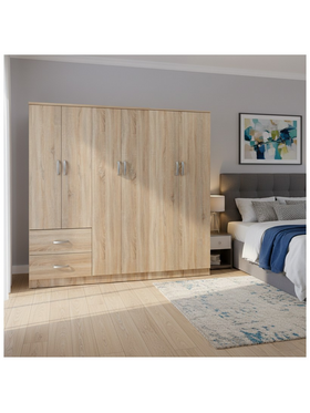 Ντουλάπα Εξάφυλλη Lego ι Pakoworld Sonoma 200.5x42x180εκ