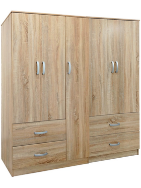 Ντουλάπα Πεντάφυλλη Lego Pakoworld Sonoma 170x42x180εκ