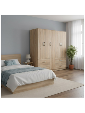 Ντουλάπα Πεντάφυλλη Lego Pakoworld Sonoma 170x42x180εκ