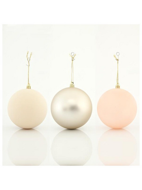 Μπαλα Πλαστικη Ιβουαρ Ρετρο, σετ 6τμχ, 10cm