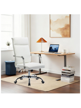 Καρέκλα Γραφείου Διευθυντη Mavel Pakoworld pu Λευκό 55x62x100-110εκ