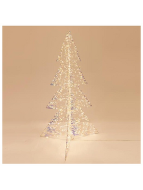 Φωτιζομενο Δεντρο Ιριδιζον 120cm, 960 Led, 24v Μετασχηματιστη, Ασημι Χαλκινο Καλωδιο, Θερμο Λευκο Led, Προεκταση Παροχης 500cm, Ip44