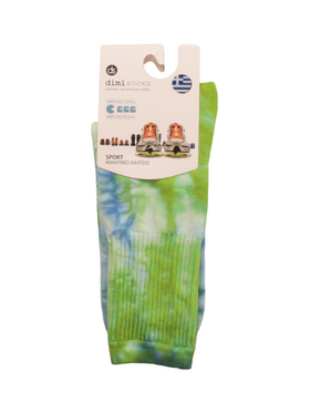 Κάλτσες Sport Tie Dye DimiSocks Green Πράσινο