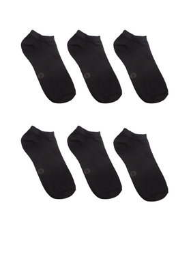 Σοσονι Unisex Βαμβακερό Dimi Socks 6Pack Μαύρο Μαύρο