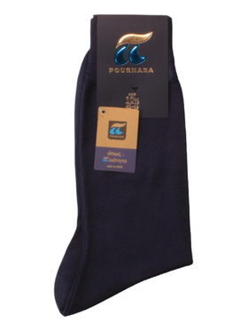 Κάλτσα Μερσεριζέ Βαμβακερή Pournara Premium Basic Μπλε