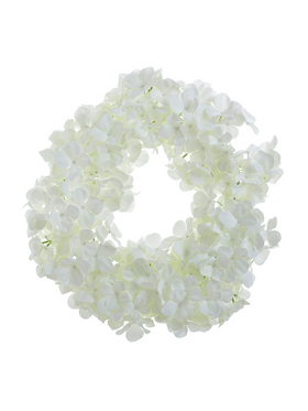 Στεφανι με Λουλουδια Λευκο φ45
