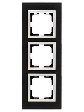 Πλαισιο 3 Θεσεων Μαυρο Γυαλι