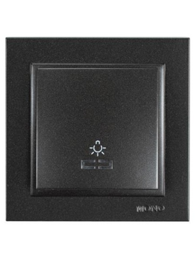 Μπουτον Κλιμακοστασιου+λυχνια Μαυρος