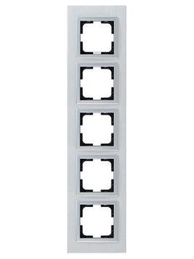 Πλαισιο 5 Θεσεων Αλουμινιο Ασημι