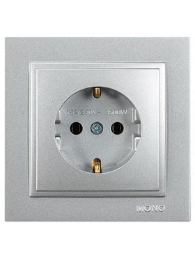 Πριζα Σουκο 16a Ασημι