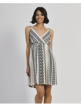 Ble Φόρεμα με Σχέδια 5-41-444-0036