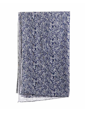 Φουλαρι/παρεο Μπλε/λευκο με Χρυσες Λεπτομερειες 100x180 (100%cotton)