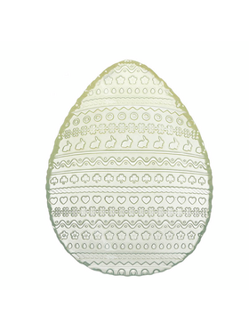 Click Πιατο Αυγο Γυαλινο Πρασινη 22χ17χ3