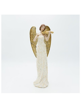 Αγγελος Πολυρεζιν, με Χρυσα Φτερα και Βιολι, 12x34.5cm