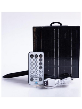 Σολαρ Πανελ 31v/2.5w με Αισθητηρα Φωτος 122*140mm, 3.7v 1800mah*2, 12 Προγραμματα & Timer, Mnhmh & Dimmer, Remote Control, Ip44