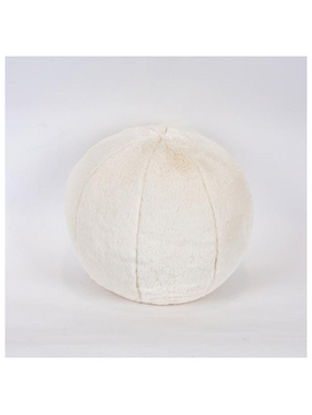 Μαξιλαρι Στρογγυλο, Μπεζ Γουνινο, 25cm