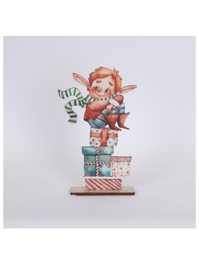 Ξυλινο Διακοσμητικο με Ξωτικο, 4.5x17x27.5cm