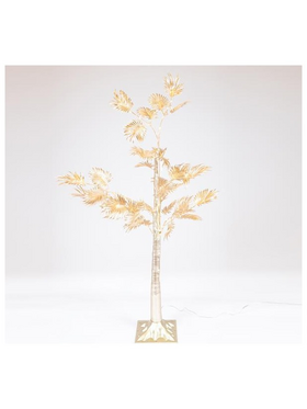 Χρυσος Φοινικας 1,2m, 4,5v Μετασχηματιστη, 80 Θερμα Λευκα Mini Led, Προεκταση Παροχης 3m, Ip44