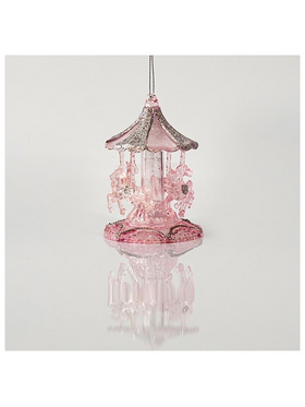 Καρουζελ Ακρυλικο, με ροζ Glitter, 7,5x10,8cm