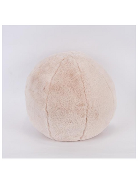 Μαξιλαρι Στρογγυλο, ροζ Γουνινο, 25cm