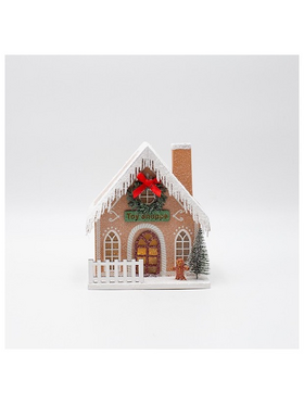Χαρτινο Σπιτακι, toy Shop, Φωτιζομενο, 13x11x15.5cm