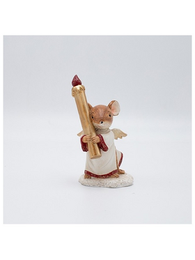 Διακοσμητικο Πολυρεζιν, Ποντικακι Αγγελακι, 6.5x12cm