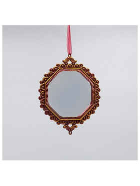 Στολιδι Κρεμαστο, Vintage Καθρεφτης, Μπρονζε, 15.5x12cm