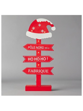 Ξυλινες Ταμπελιτσες με Σκουφακι, Φωτιζομενο, Μπαταριας, 21*6*46cm,ip20