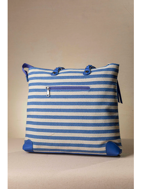 Μεγάλη Τσάντα Ώμου  με Ρίγες