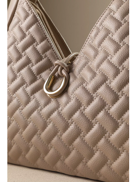 Τσάντα Ώμου με Καπιτονέ υφή