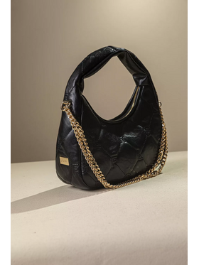 Οβάλ Τσάντα Χειρός και Ώμου με Αφαιρούμενη Αλυσίδα