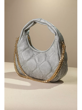 Οβάλ Τσάντα Χειρός και Ώμου με Αφαιρούμενη Αλυσίδα