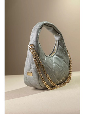 Οβάλ Τσάντα Χειρός και Ώμου με Αφαιρούμενη Αλυσίδα