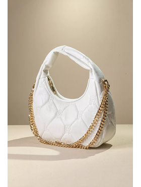 Οβάλ Τσάντα Χειρός και Ώμου με Αφαιρούμενη Αλυσίδα