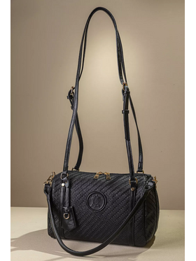 Κομψή Γυναικεία Τσάντα Ώμου με υφή Ψάθας