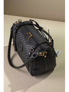 Κομψή Γυναικεία Τσάντα Ώμου με υφή Ψάθας