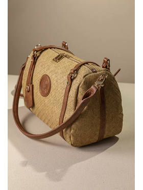 Κομψή Γυναικεία Τσάντα Ώμου με υφή Ψάθας