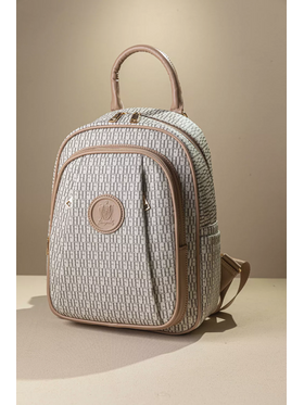 Allday Backpack με Πολλές Τσέπες με Casual Logo