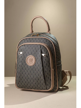 Allday Backpack με Πολλές Τσέπες με Casual Logo