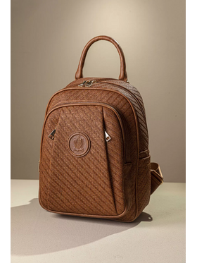 Allday Backpack με Πολλές Τσέπες με Casual Logo